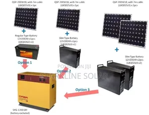 Quality 1.2kva Qasa Solar Generator With 2pics 200ah Battery