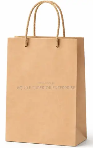 Quality Brown A5 Small Portrait Paper Bag Moq 100pcs Rope Handle