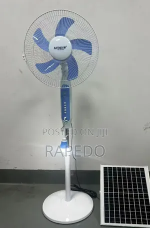 16 Inches Aston Rechargeable Solar Fan With Panel