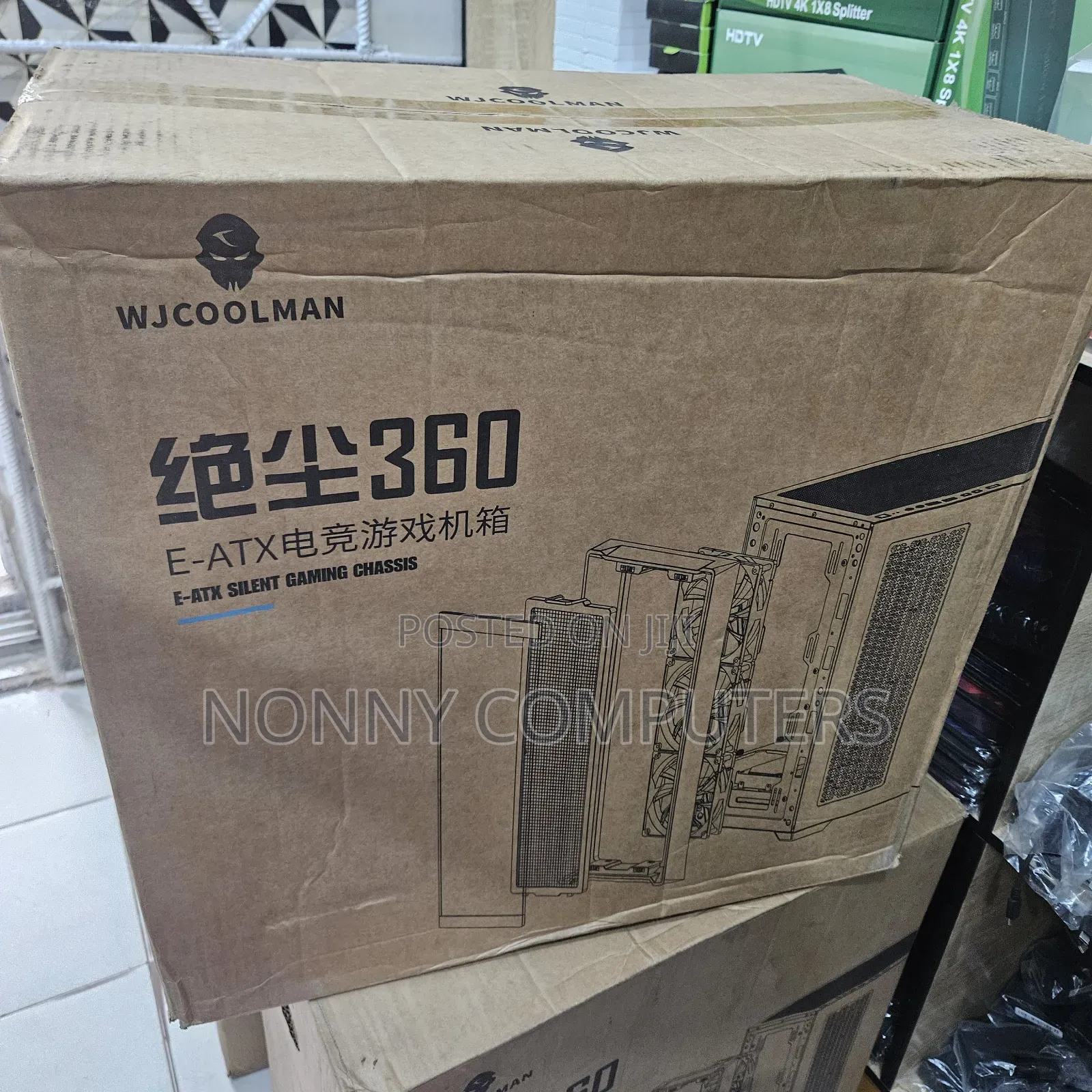 Wjcoolman Jueshe 360 E-Atx Silent Gaming Pc Case Tempered Glass