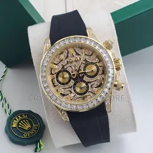 Rolex Quality Luxury Men Iced Face Wristwatch