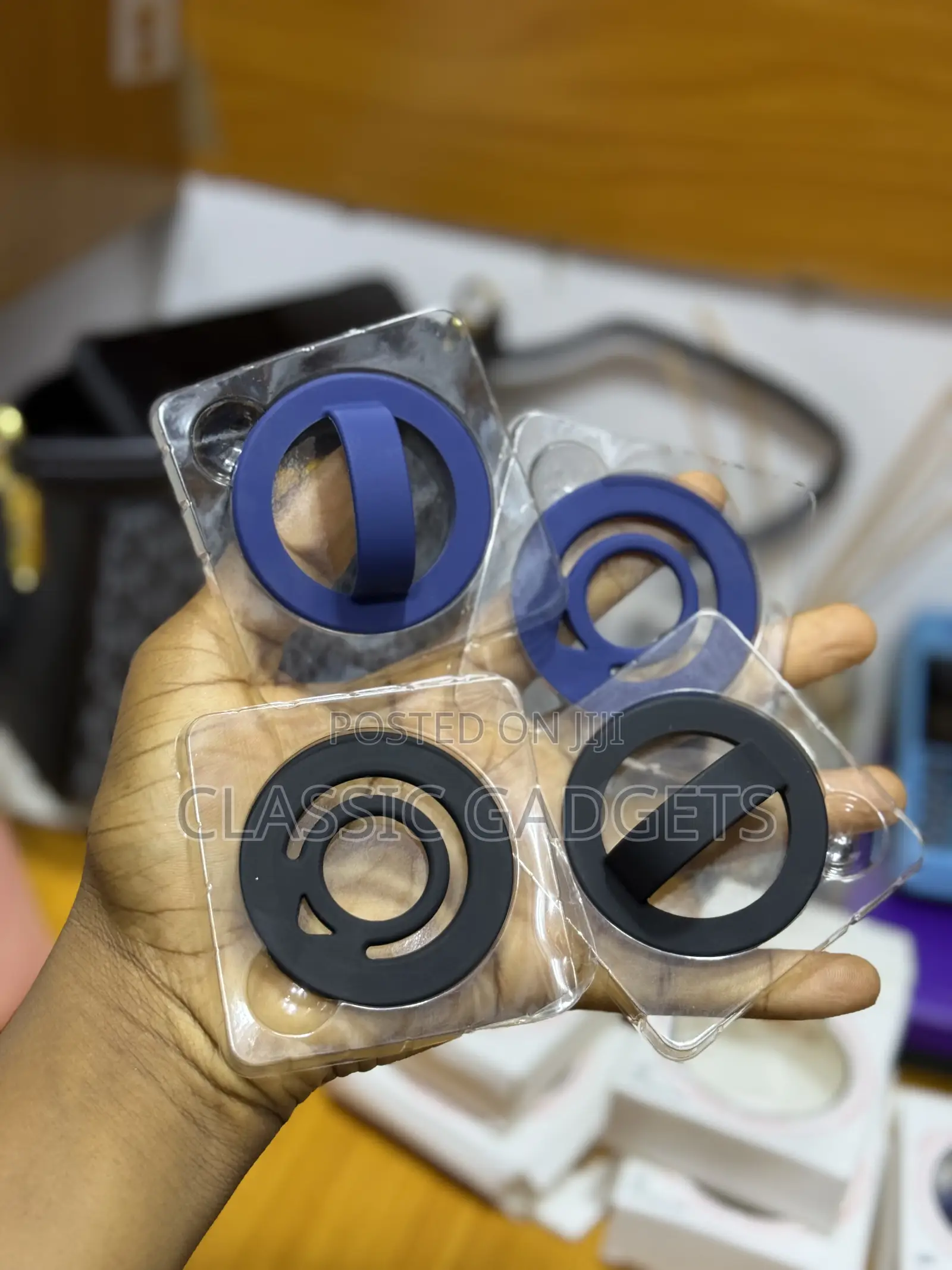 Dual-Sided Magnetic Ring Pop Socket Silicon Holder for Phones