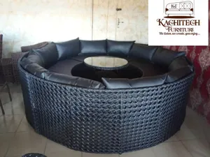 Round Outdoor Rattern Set