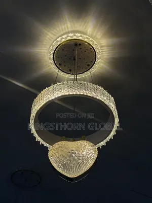 Luxury Crystal Crown Pendant Chandelier (Gold/Black Finish)