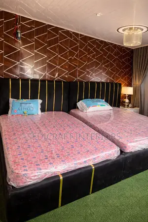 Brand New Black Gold Stripe Bedframe Available