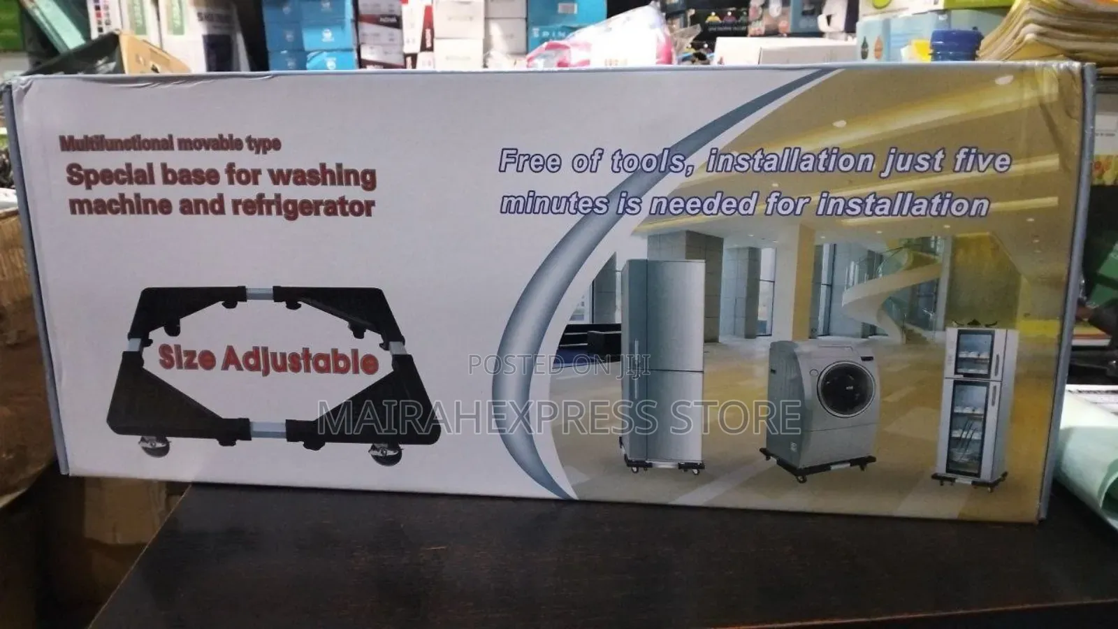 Adjustable Load-bearing Moveable Fridge/Washng Machne Stand