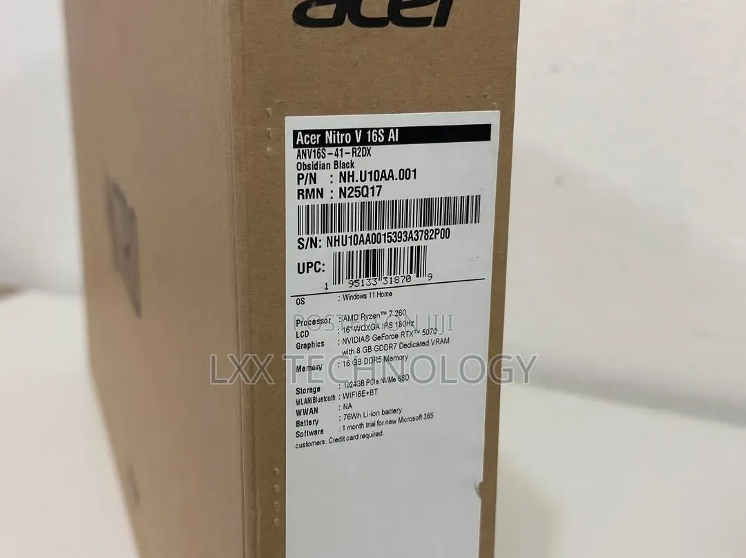 New Laptop Acer Nitro 5 32GB AMD Ryzen 7 SSD 1T