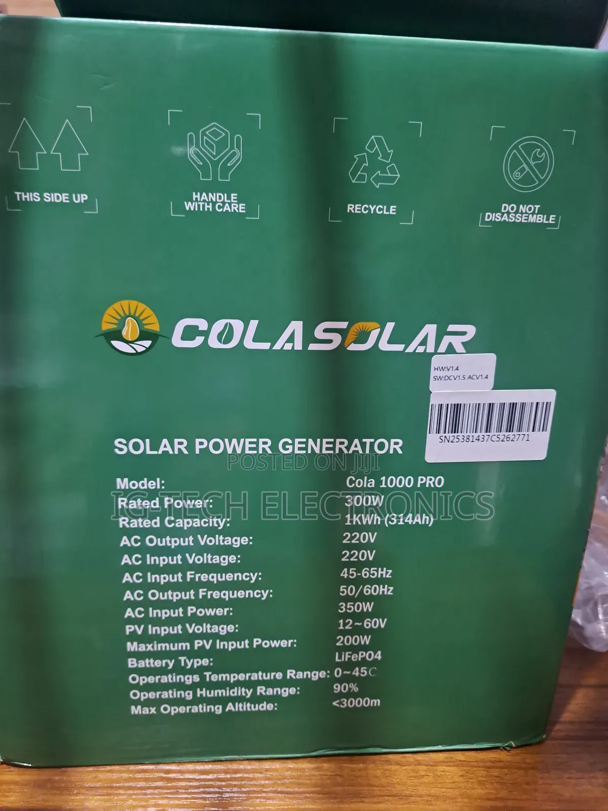 Cola1000pro , 300w/1000wh Litthium Battery
