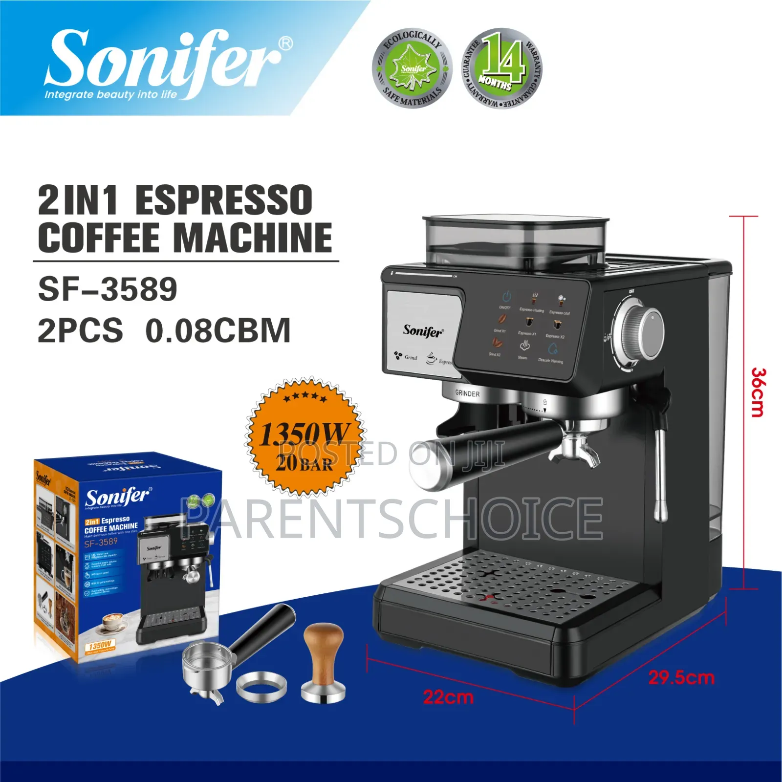 Automatic Espresso Intelligent Cappuccino Latte Coffee Maker Machine