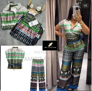 Floral, Beautiful, Well Designed Two-Piece Trousers