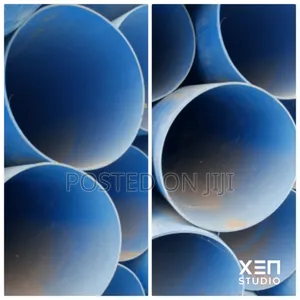 Ten 10 Inch Blue PVC Pipe