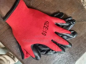 Red and Black Nitrile Coated Work Glove