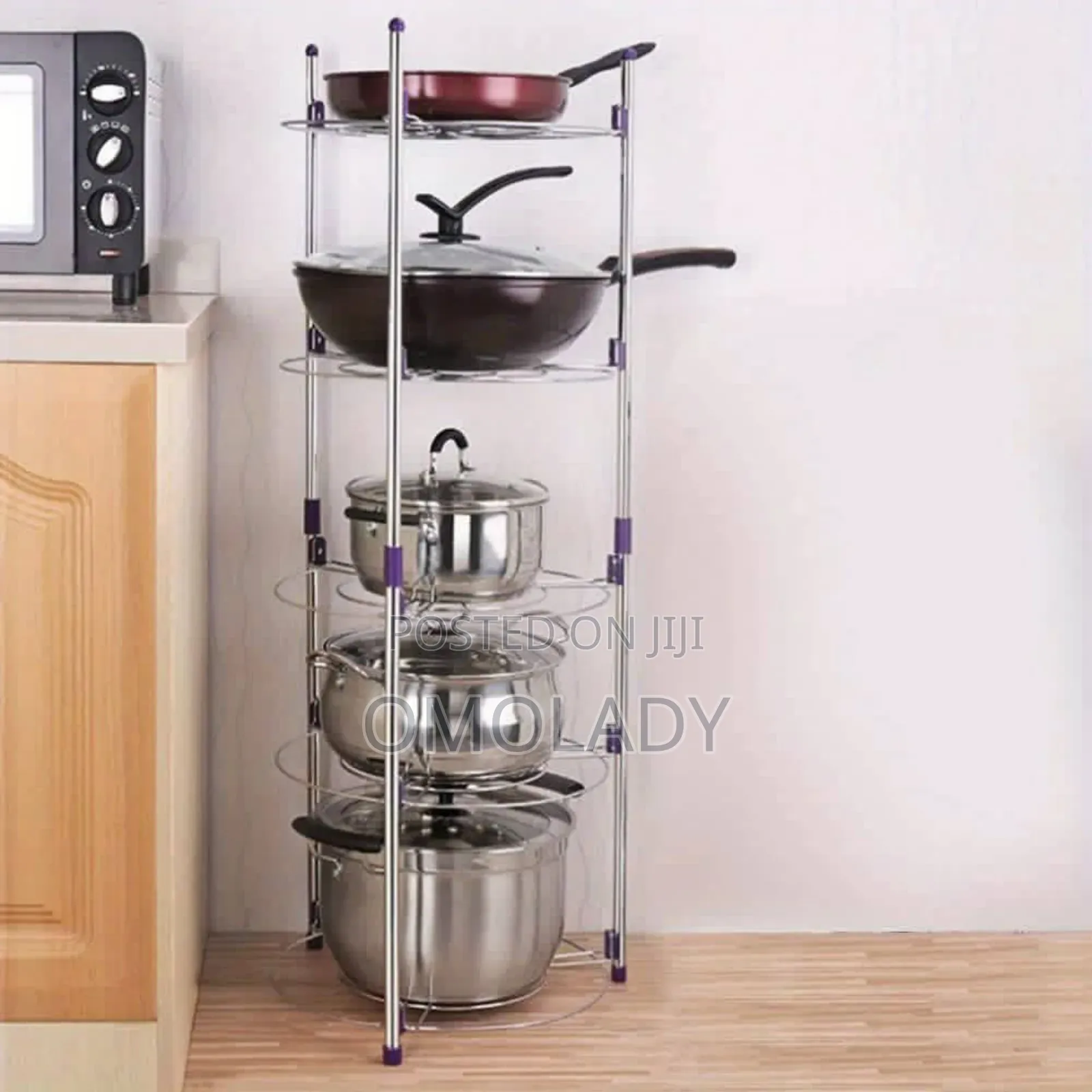 Stainless Steel 5 Layer Storage Pot Rack