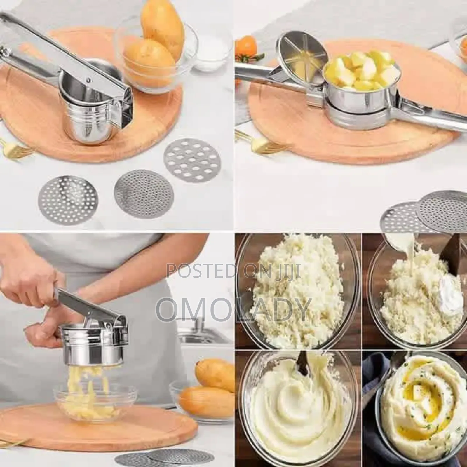 Stainless Steel Multi- Purpose Rice, Potato and Fruit Press