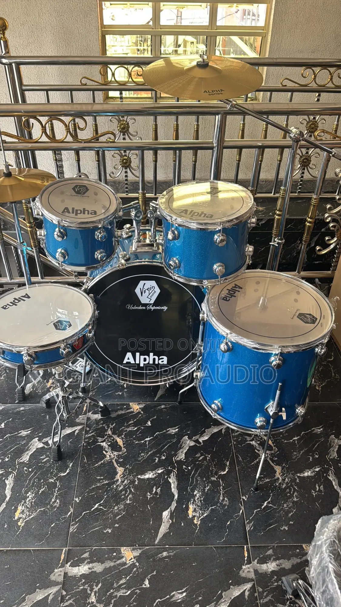 Complete 5 PCS Virgin Alpha Drumset