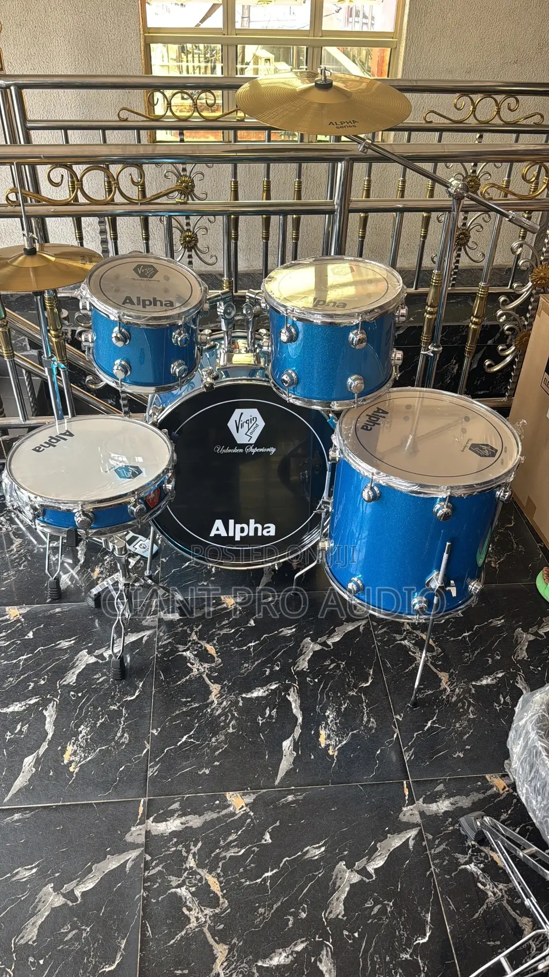 Complete 5 PCS Virgin Alpha Drumset