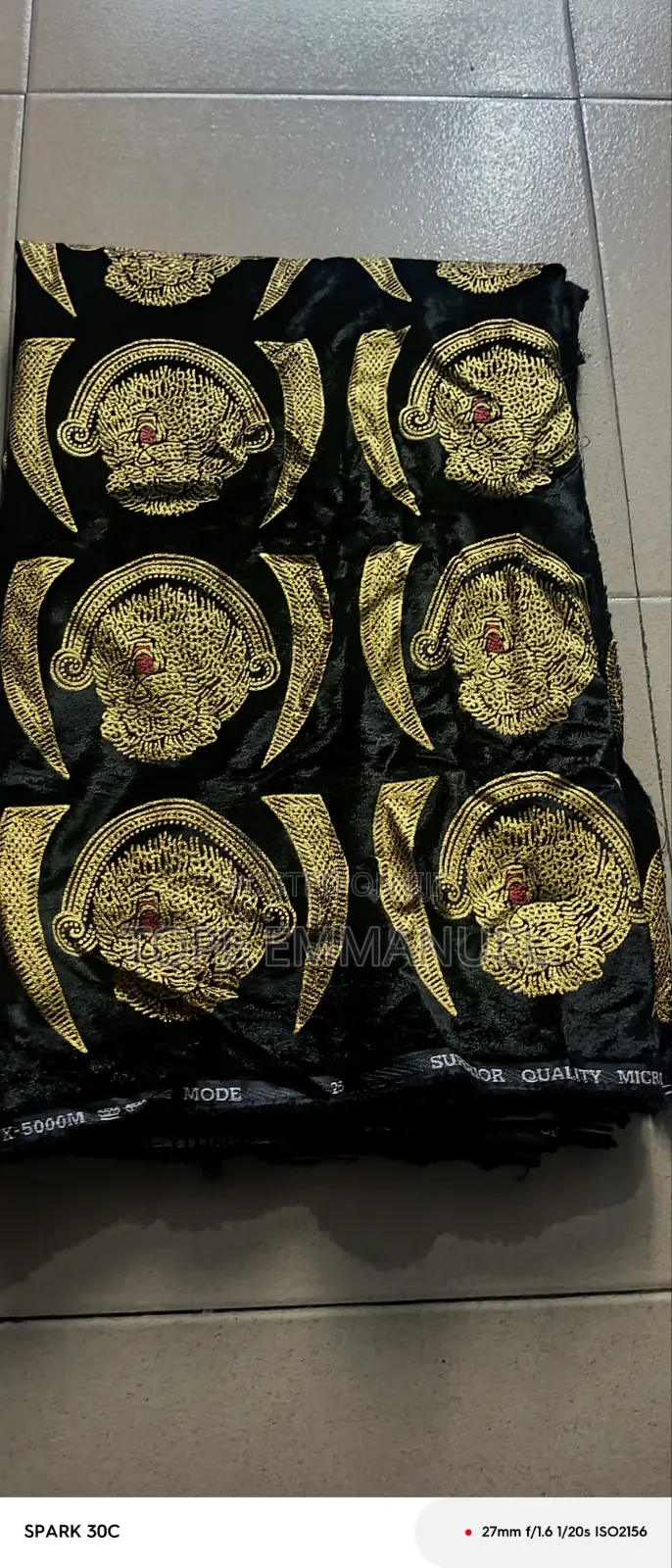 Velvet Isiagu Fabric Material 3yards