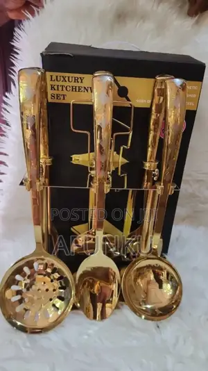 Quality Luxury Gold Spatula Cooking Spoon Set