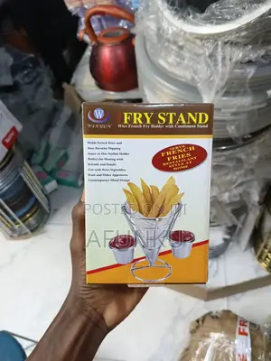 Stainless Steel Chips French Fries Basket With Sauce Bowl