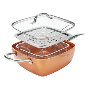 4pcs Aluminium Copper Non Stick Pan With Induction Bottom