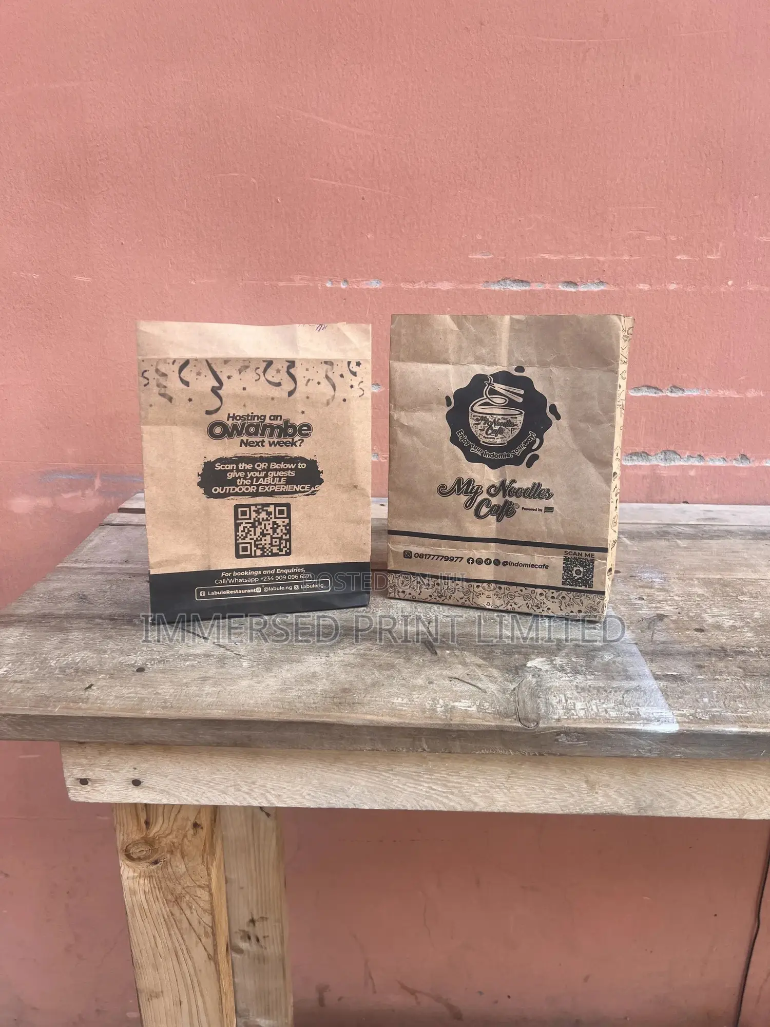 Custom Brown Packaging Bag