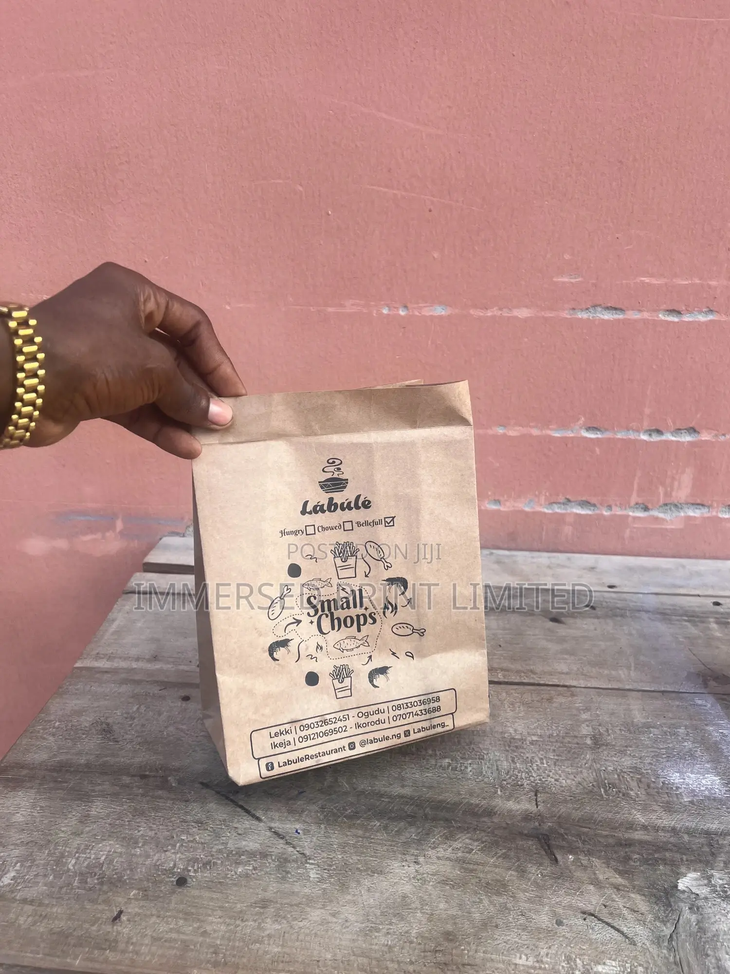 Custom Brown Packaging Bag