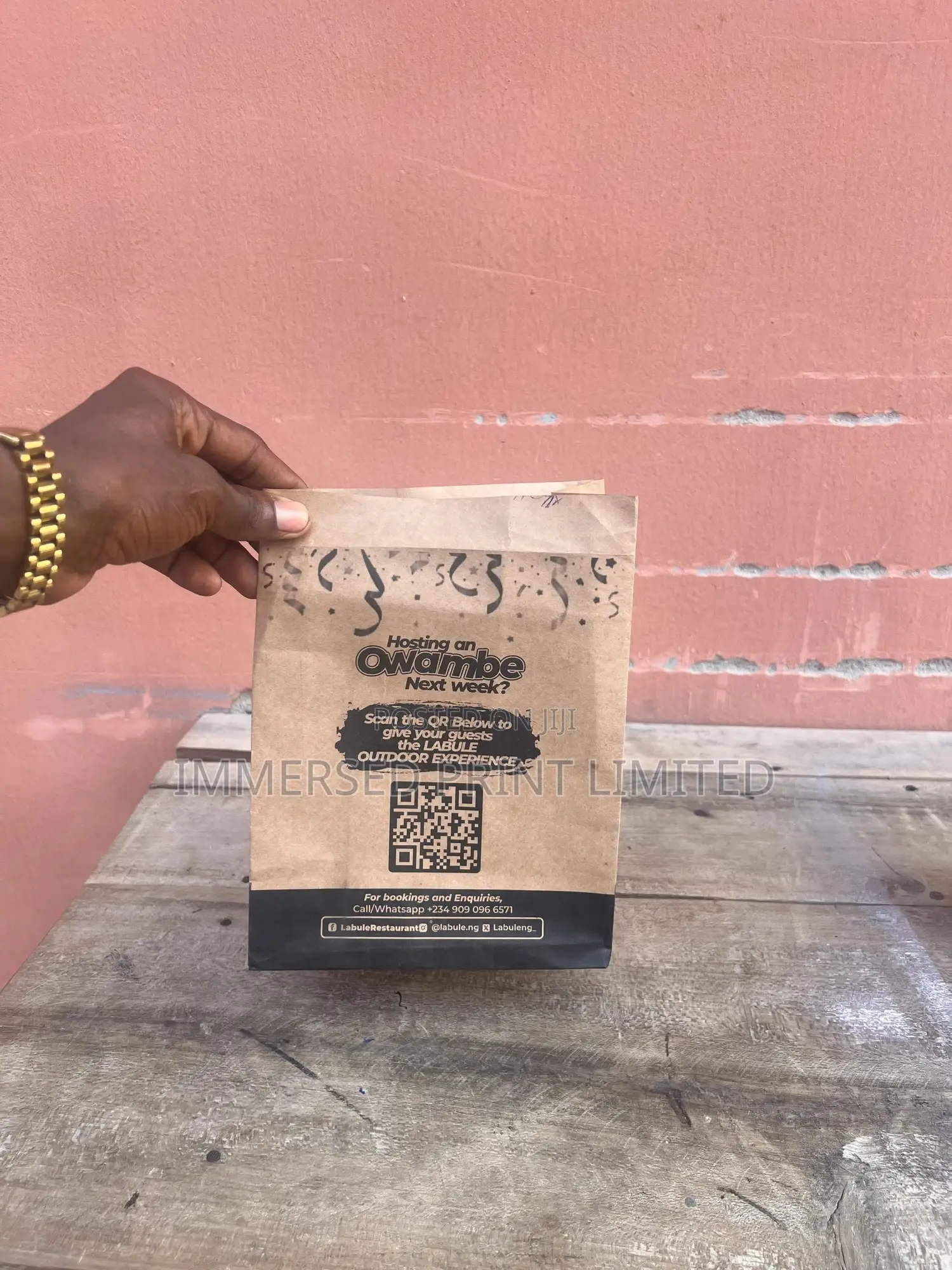 Custom Brown Packaging Bag
