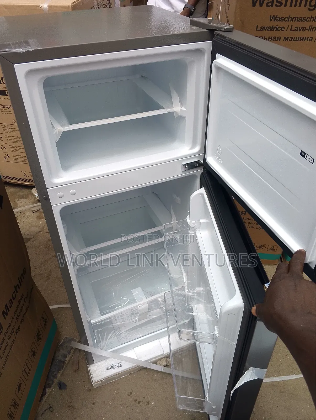 Hisense Refrigerator Double Door Silver Color
