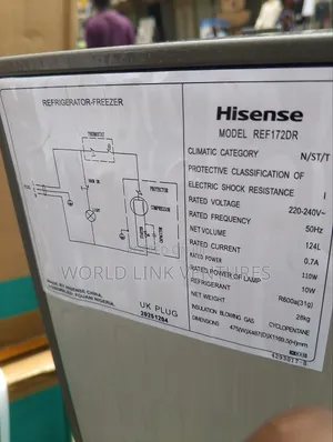 Hisense Refrigerator Double Door Silver Color