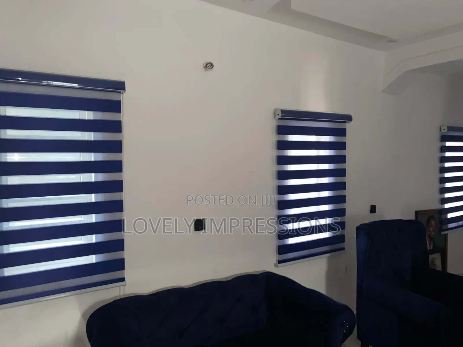 Deep Blue Night and Day Window Blinds Share