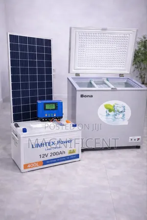 118 L Bona Solar Deep Freezer Complet Package Panel + Battery + Contro