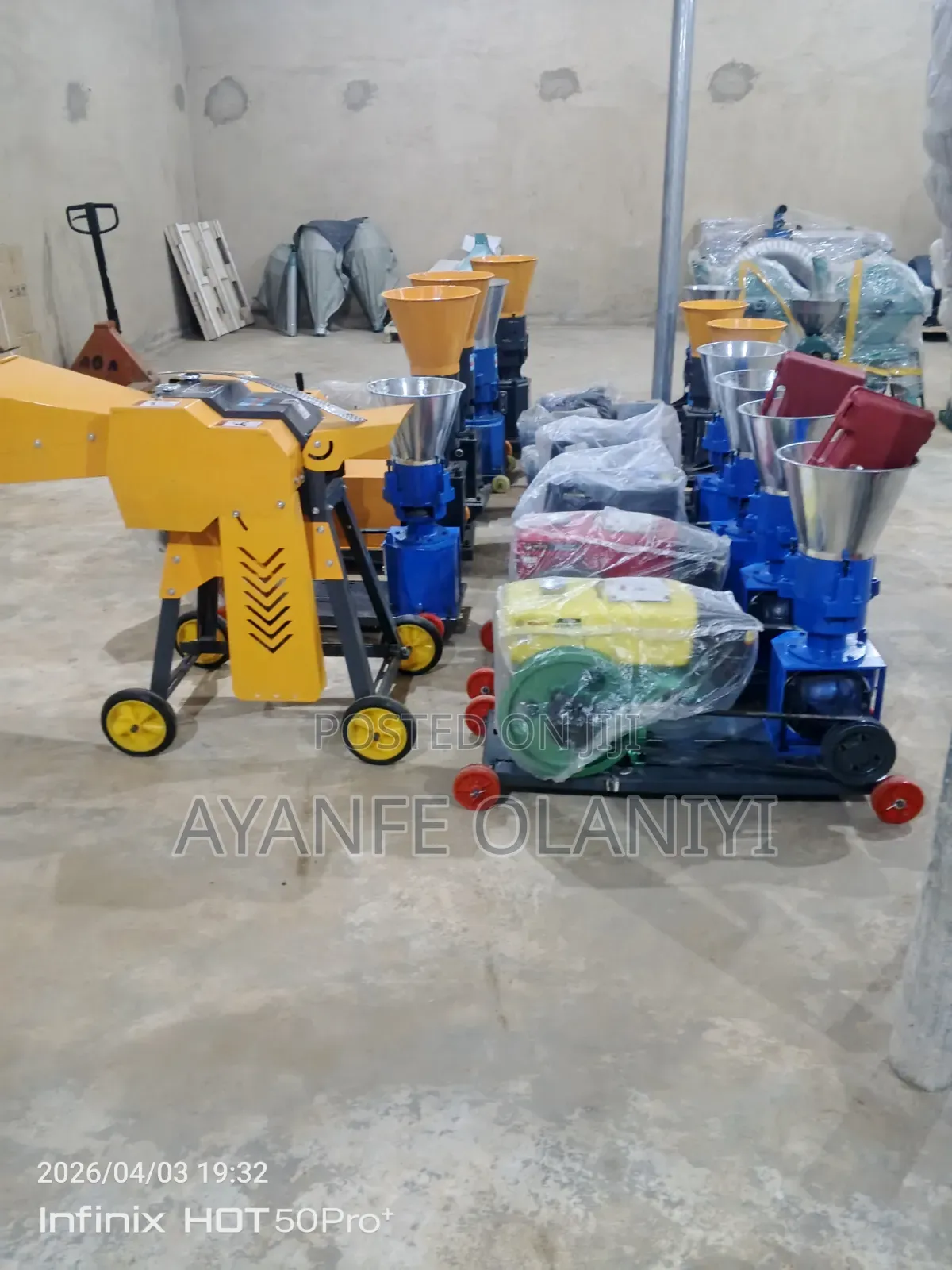 Pellecting Machine With Diesel Engine