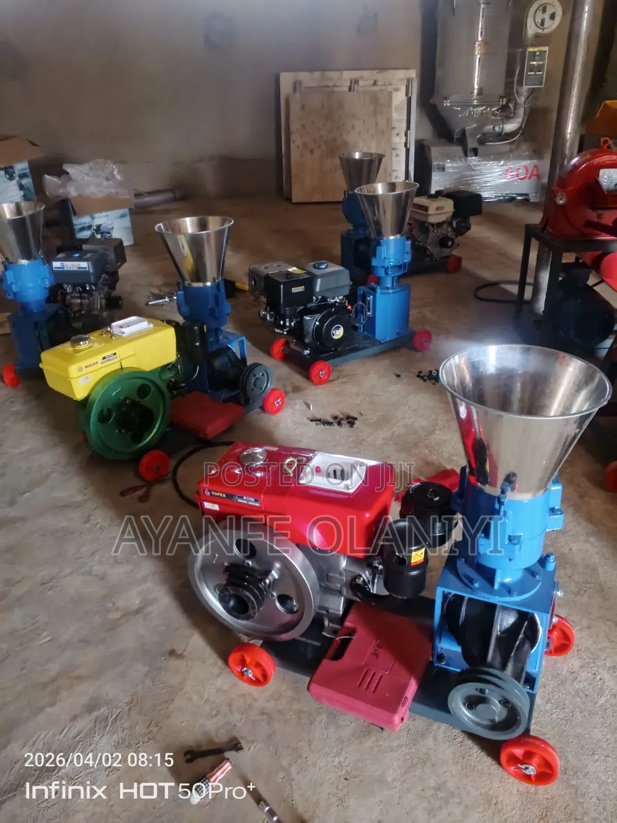 Pellecting Machine With Diesel Engine