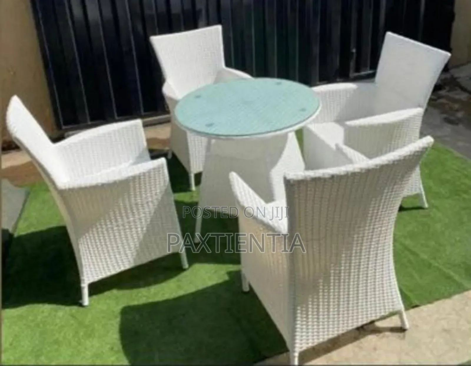 White Rattan Seats With Centre Table