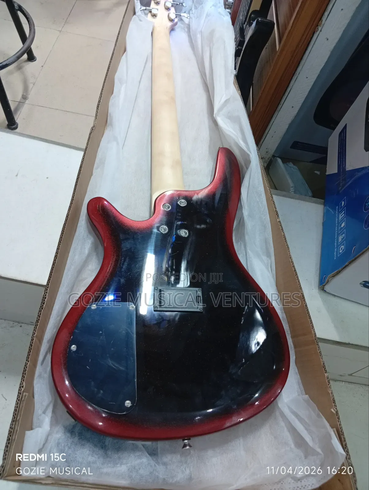 Ibanez 5- String Active Bass Guitar Red and Blue Colour