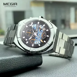 *Megir Watch* *High Quality Chain Watch Chronogra Waterproof