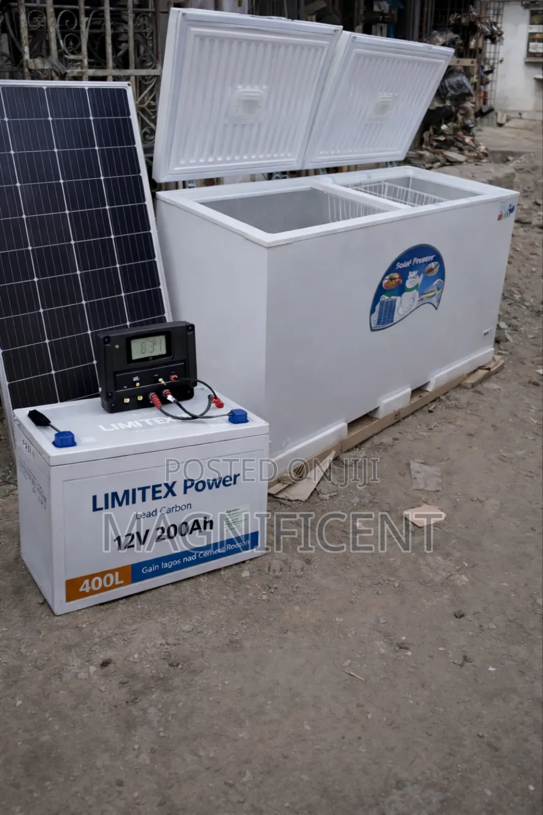 Bona 625l Solar Deep Freezer Complete Package Panel+Battery+Controller