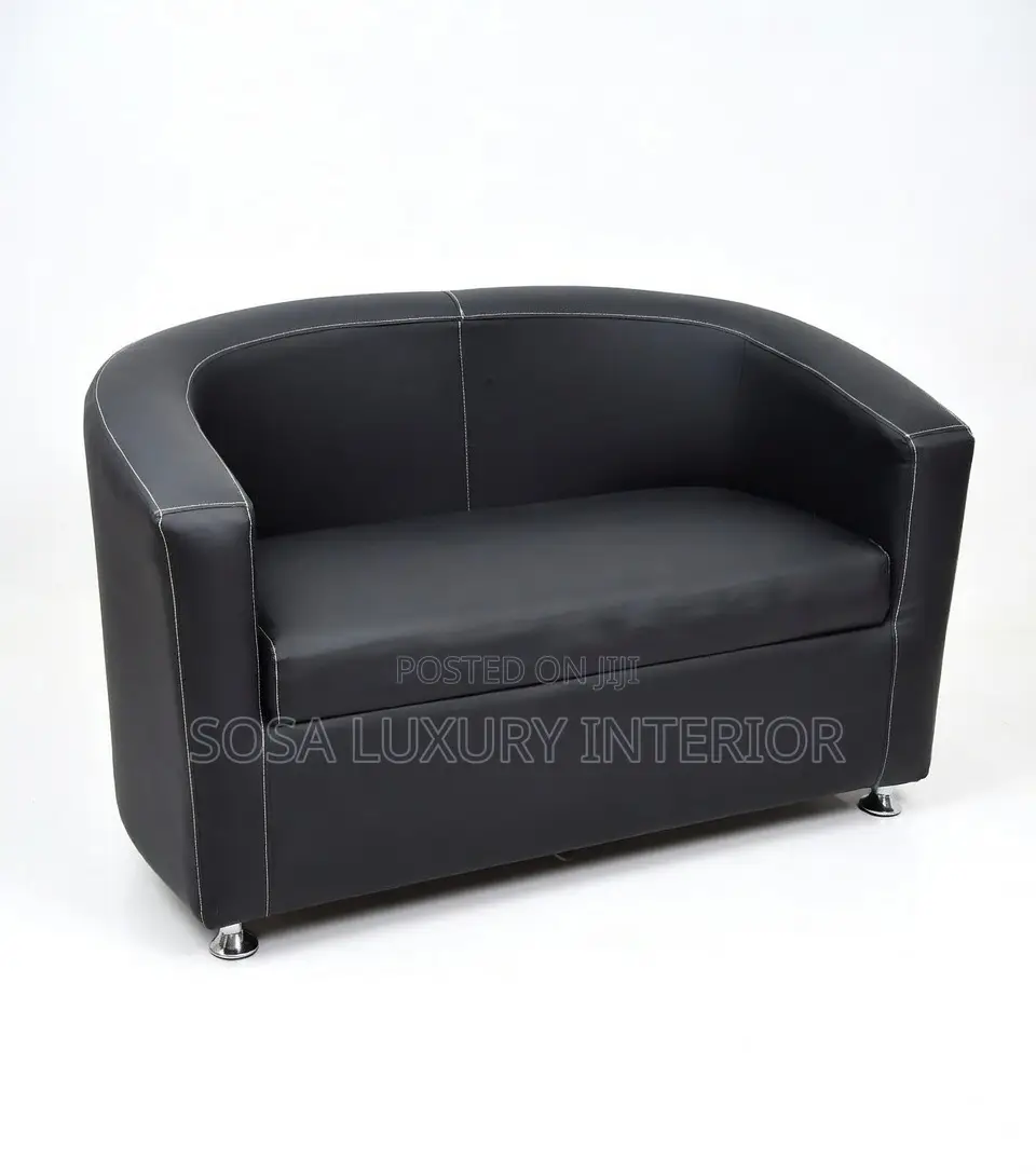 Two Seater Leather Bucket Chair