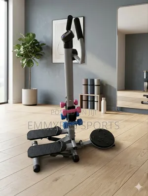Standing Stepper With Twister and Dumbbells