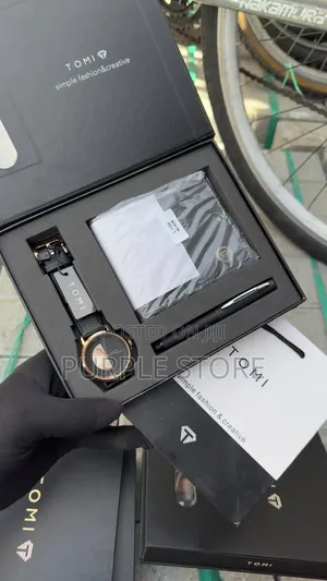 Tomi Leather Watch, Wallet and Pen Set for Men