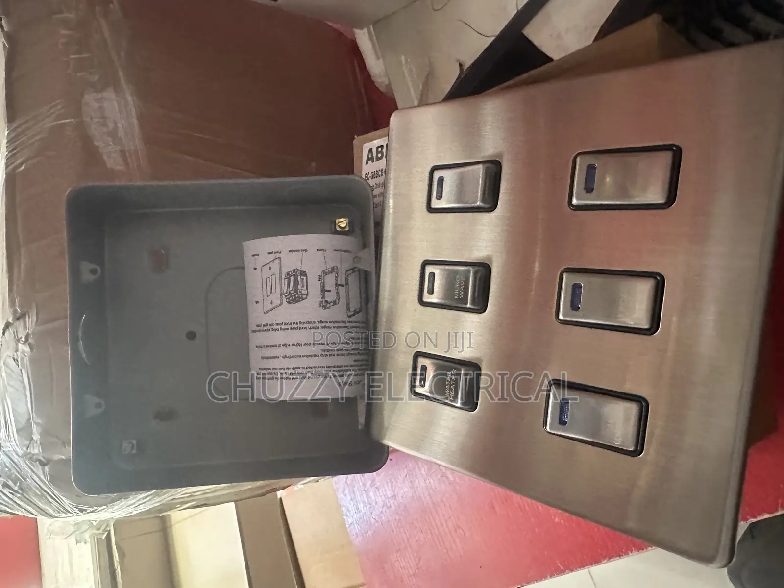 6 Gang Silver Switch