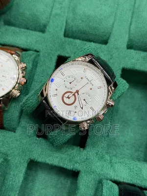 Cartier Leather Functional Chronograph "Dated"Watch for Men