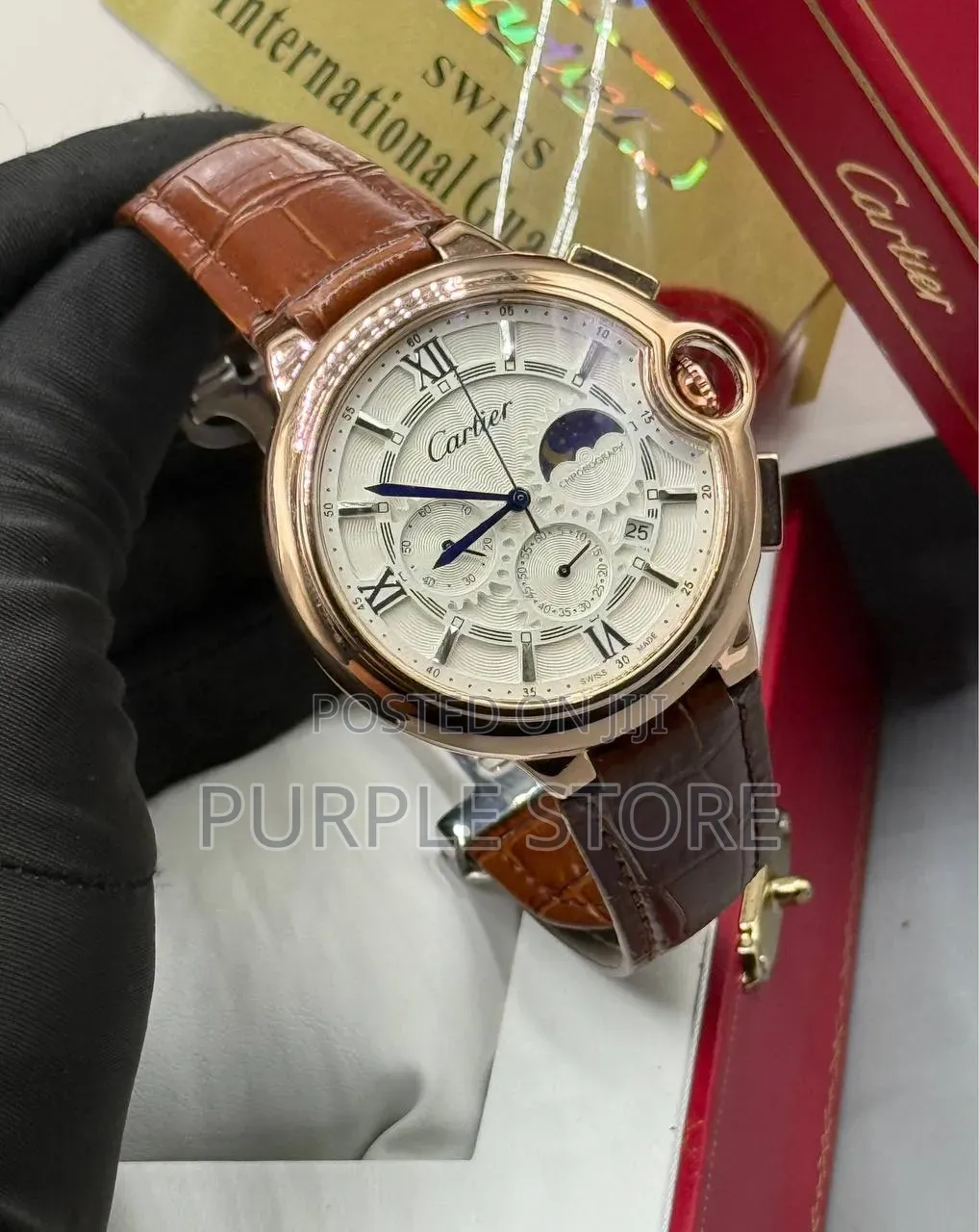 Cartier Fully Functional Chronograph Dated Quality Watch