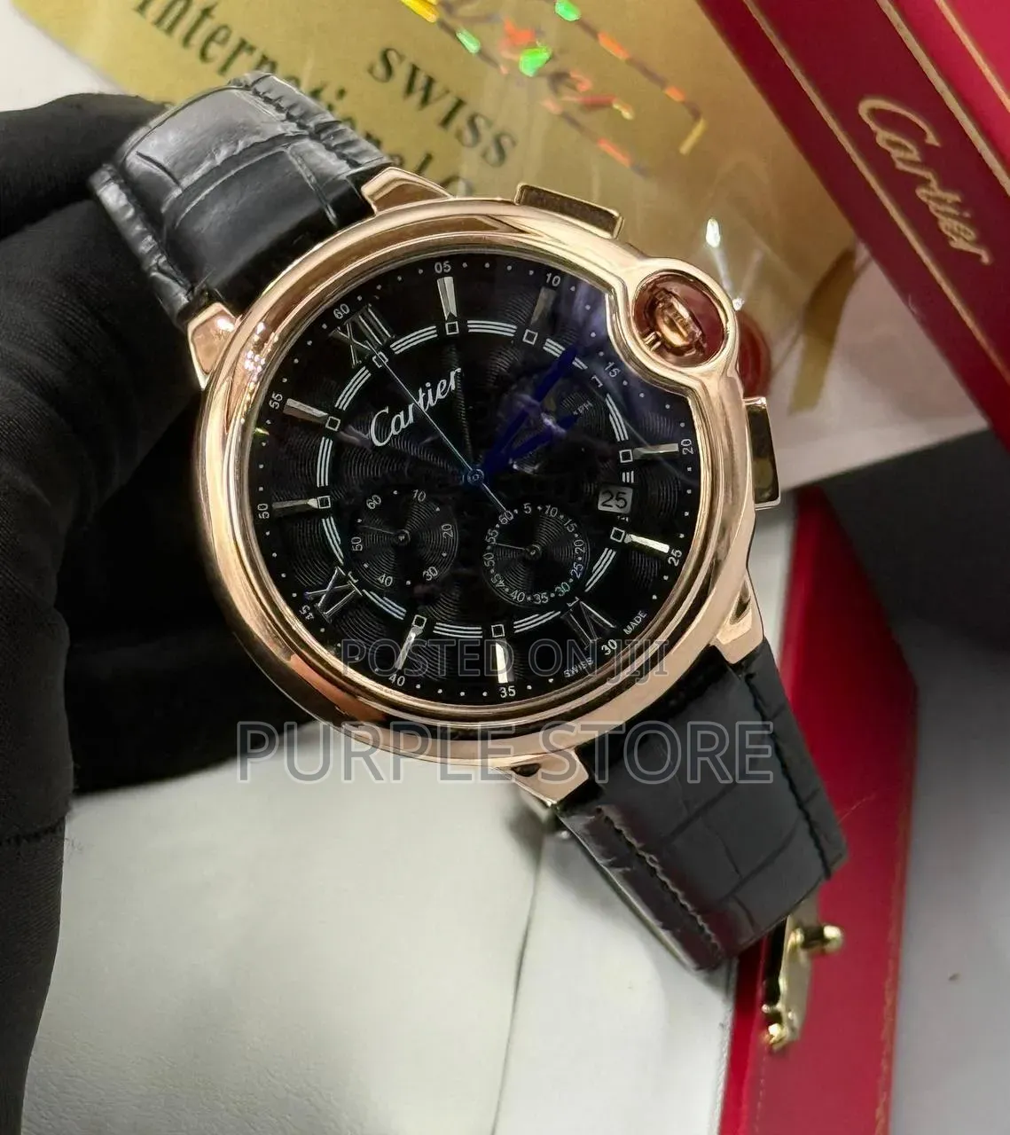 Cartier Fully Functional Chronograph Dated Quality Watch