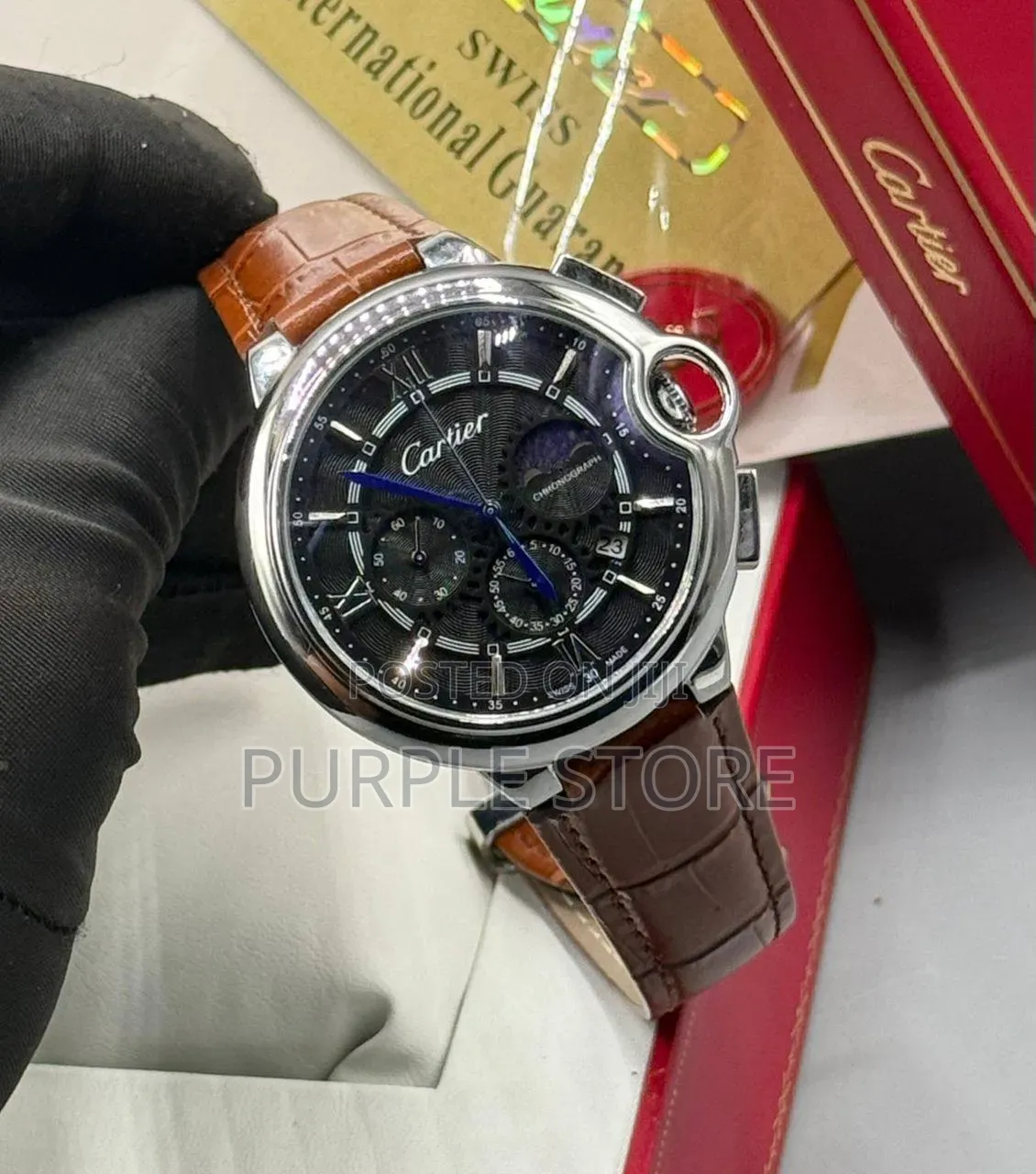 Cartier Fully Functional Chronograph Dated Quality Watch