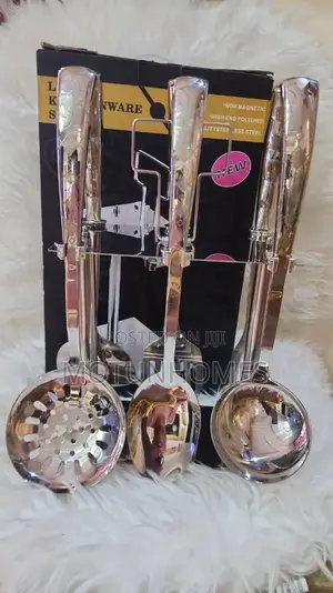 Stainless Steel Cooking Utensil Set - 6pcs and a Stand