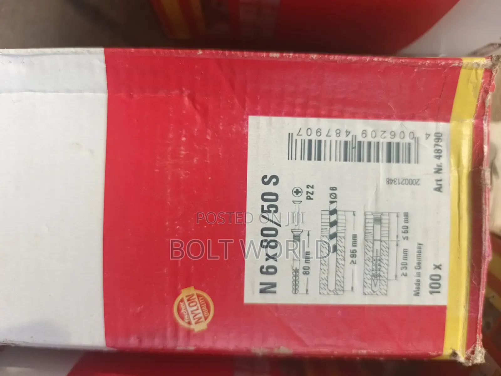 Fischer Screw Nail M6*80mm M10*80mm