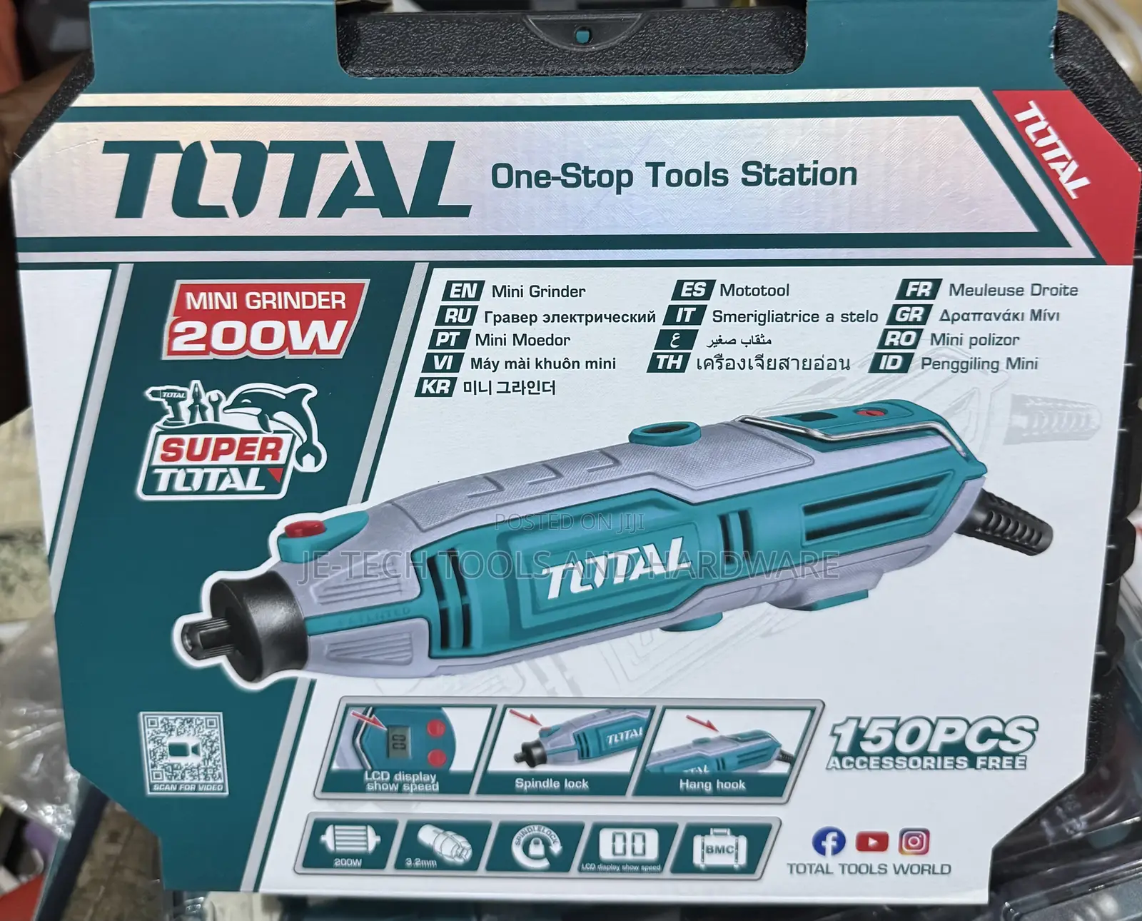 Total Tools 200w Mini Grinder Kit.