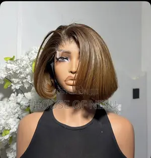 10” Goldie Raw Donor Layered Bob Wig With 5 by 5 Hd Closure Unit