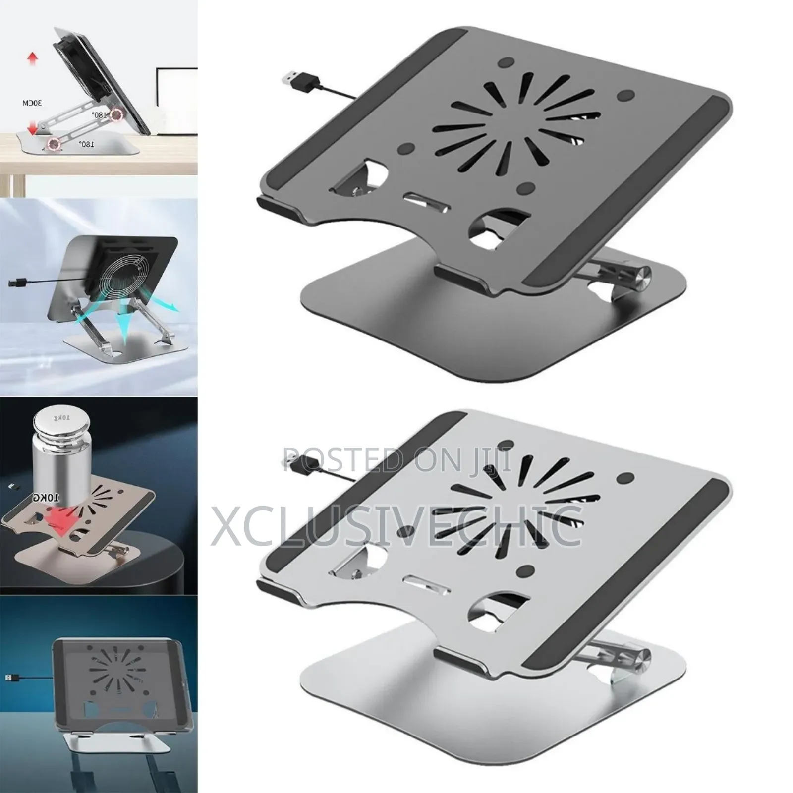 Big Metal Alloy Laptop Stand With Cooling Fan